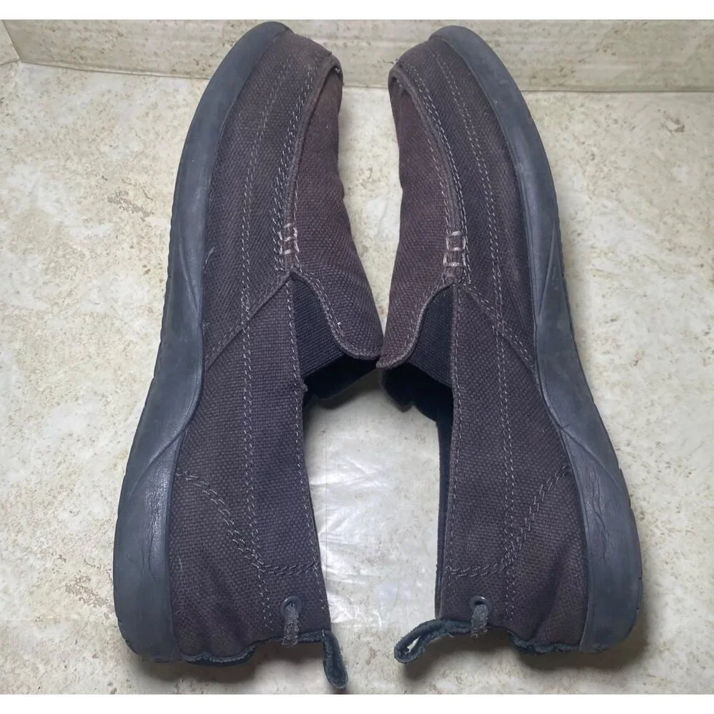Crocs Canvas Slip On Loafers Brown‎ Mens Shoes Comfort Casual